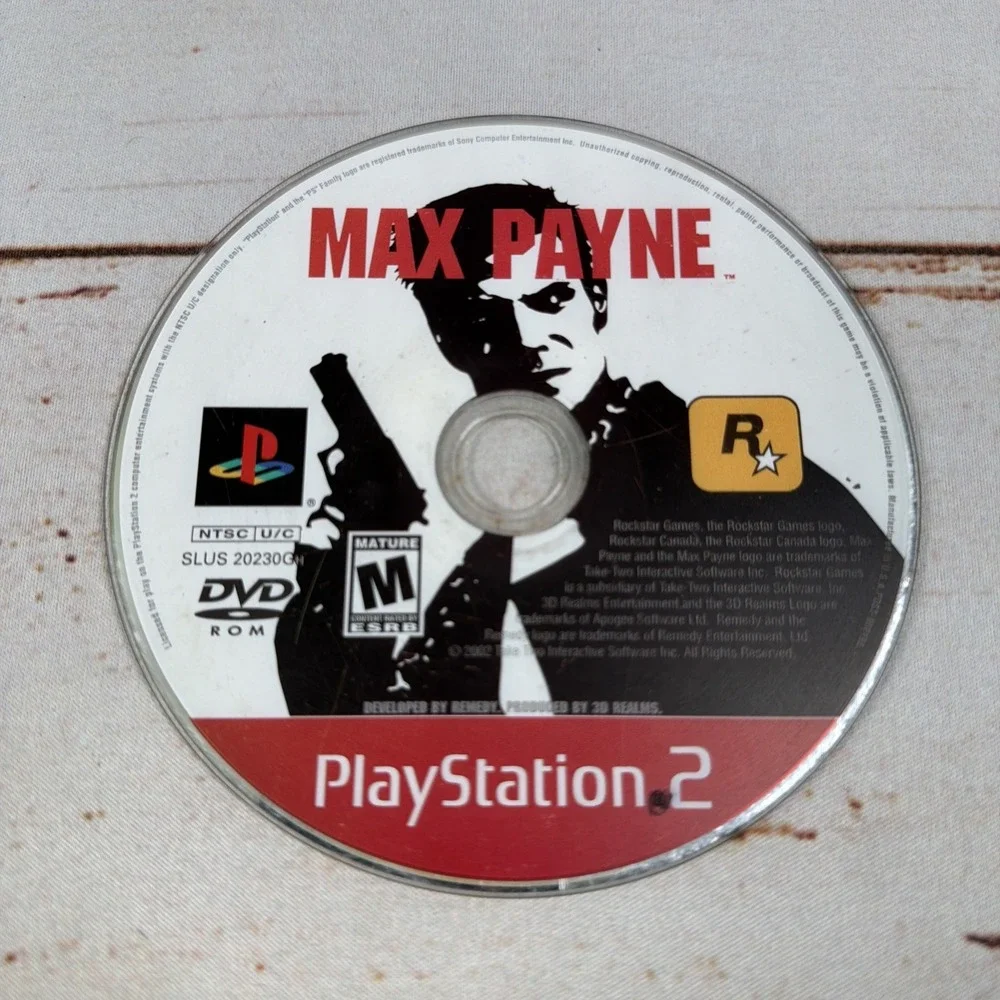 Max Payne (Sony PlayStation 2, 2001) PS2 Disc Only Greatest Hits